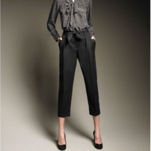 Kate Spade Sarah Tie Waist Black Cropped Pants